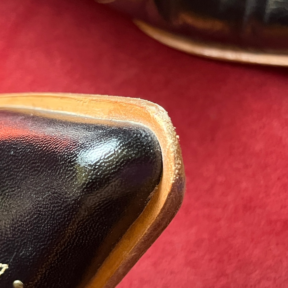 Black Leather Italian Mules - Picture 4 of 12